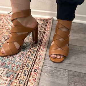 Strappy block heel